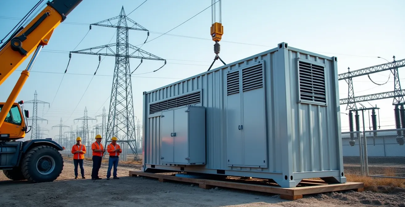 Installation d'un système BESS mobile sur un site industriel
